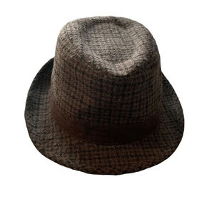 VTG Grand Royal Knights Wool Blend Brown Classic Fedora Hat Cap Fitted Size M/L